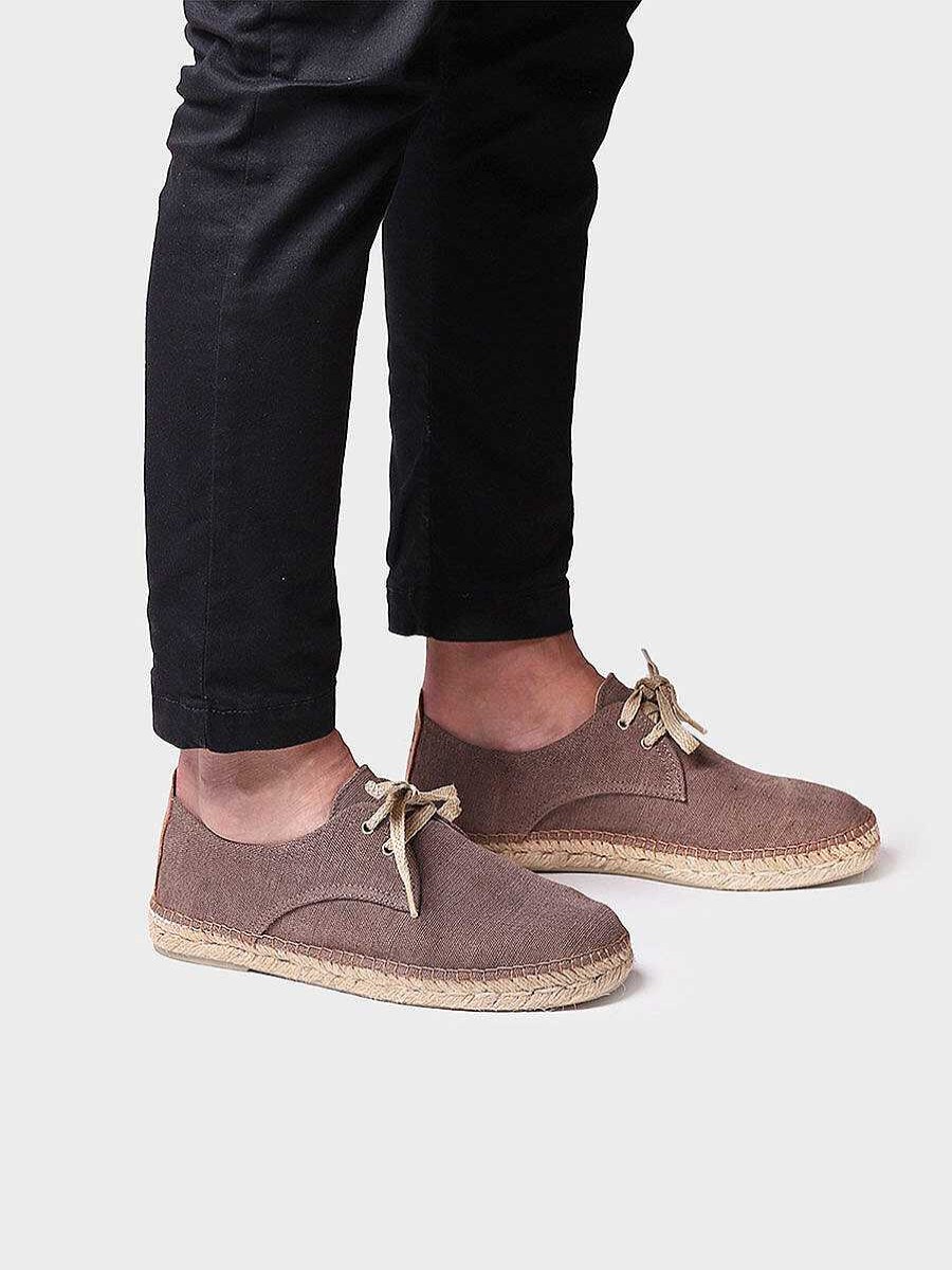 Hombre Toni Pons | Alpargata De Hombre Con Cordones En Color Marron - Dixon