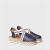 Mujer Toni Pons | Alpargata Plana Con Cintas Elasticas En Azul Marino - Vera-Sw