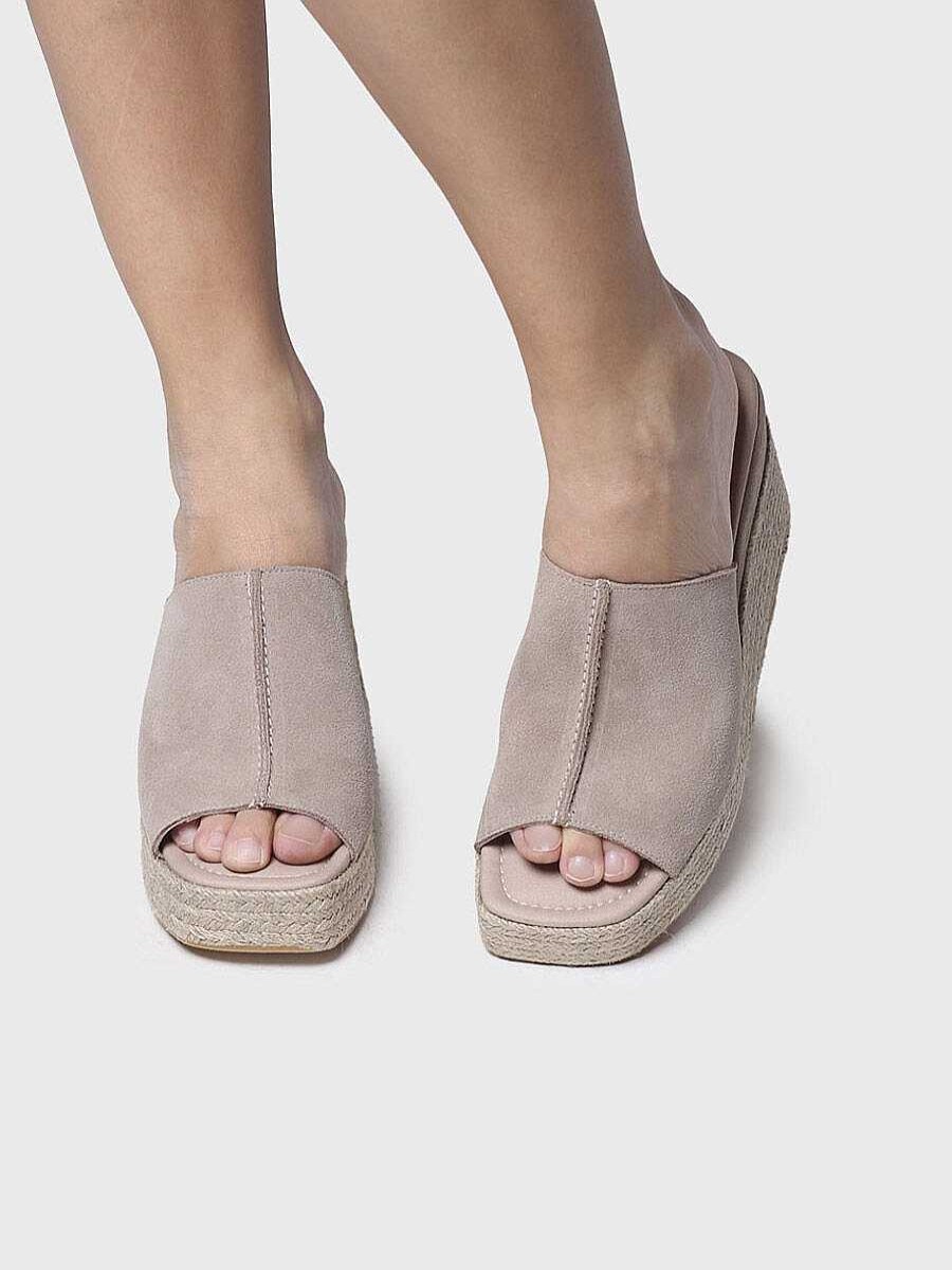 Mujer Toni Pons | Alpargata Tipo Zueco En Color Beige - Miriam