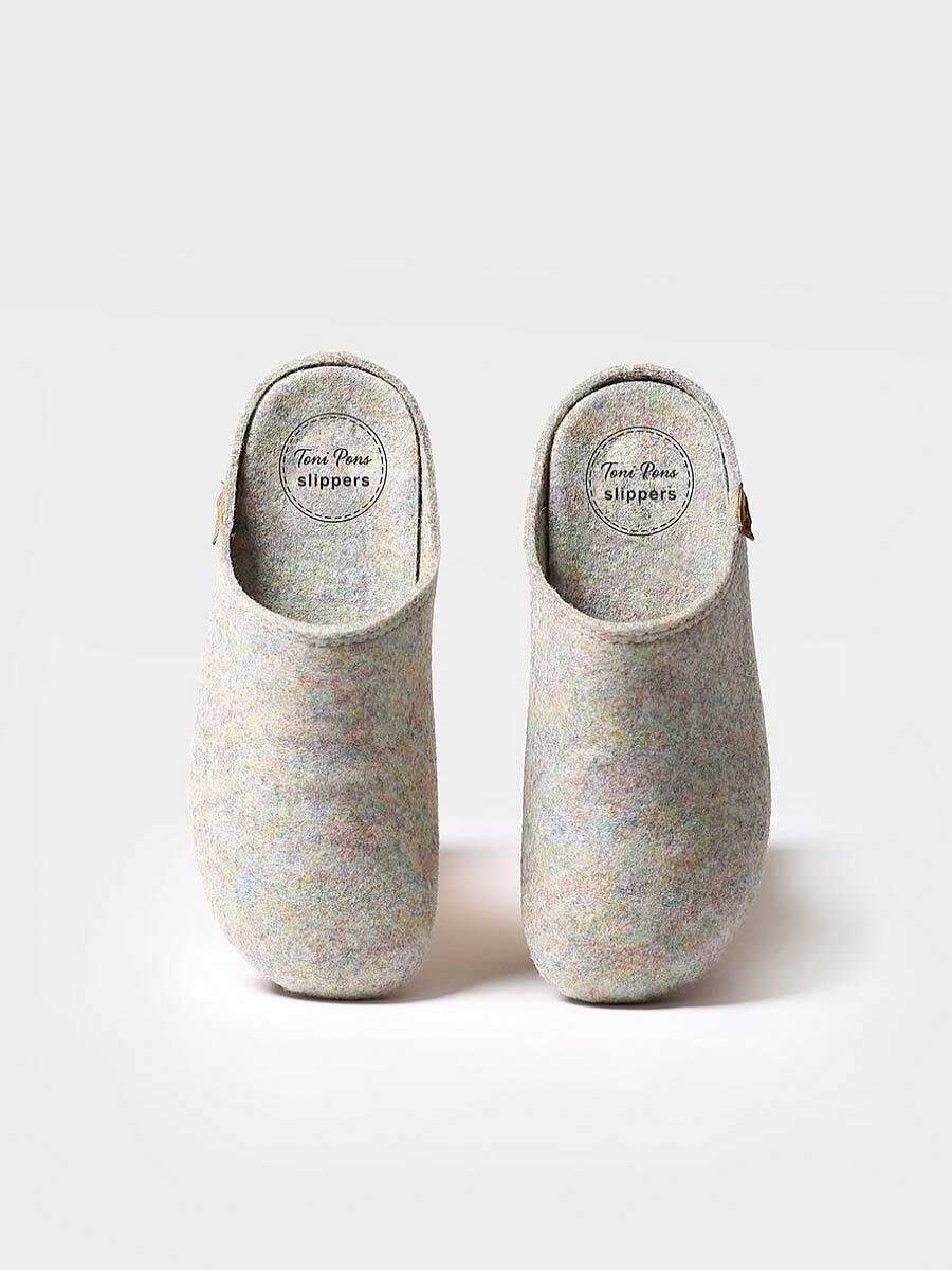 Mujer Toni Pons | Zapatilla Tipo Zueco Para Mujer En Fieltro Reciclado - Mona-Fr Multi