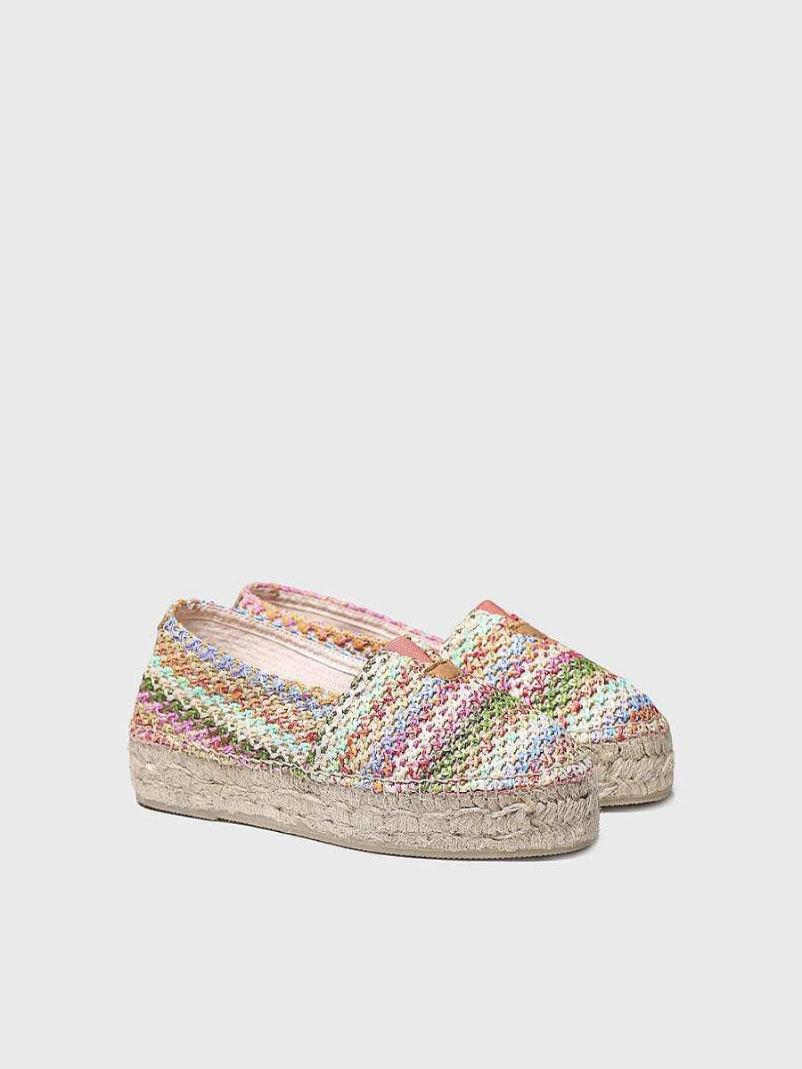 Mujer Toni Pons | Alpargata Plana De Mujer En Yute Multicolor - Arlet-Nz