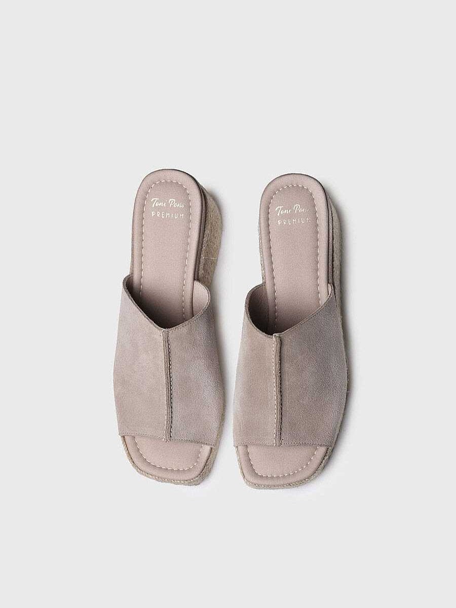 Mujer Toni Pons | Alpargata Tipo Zueco En Color Beige - Miriam