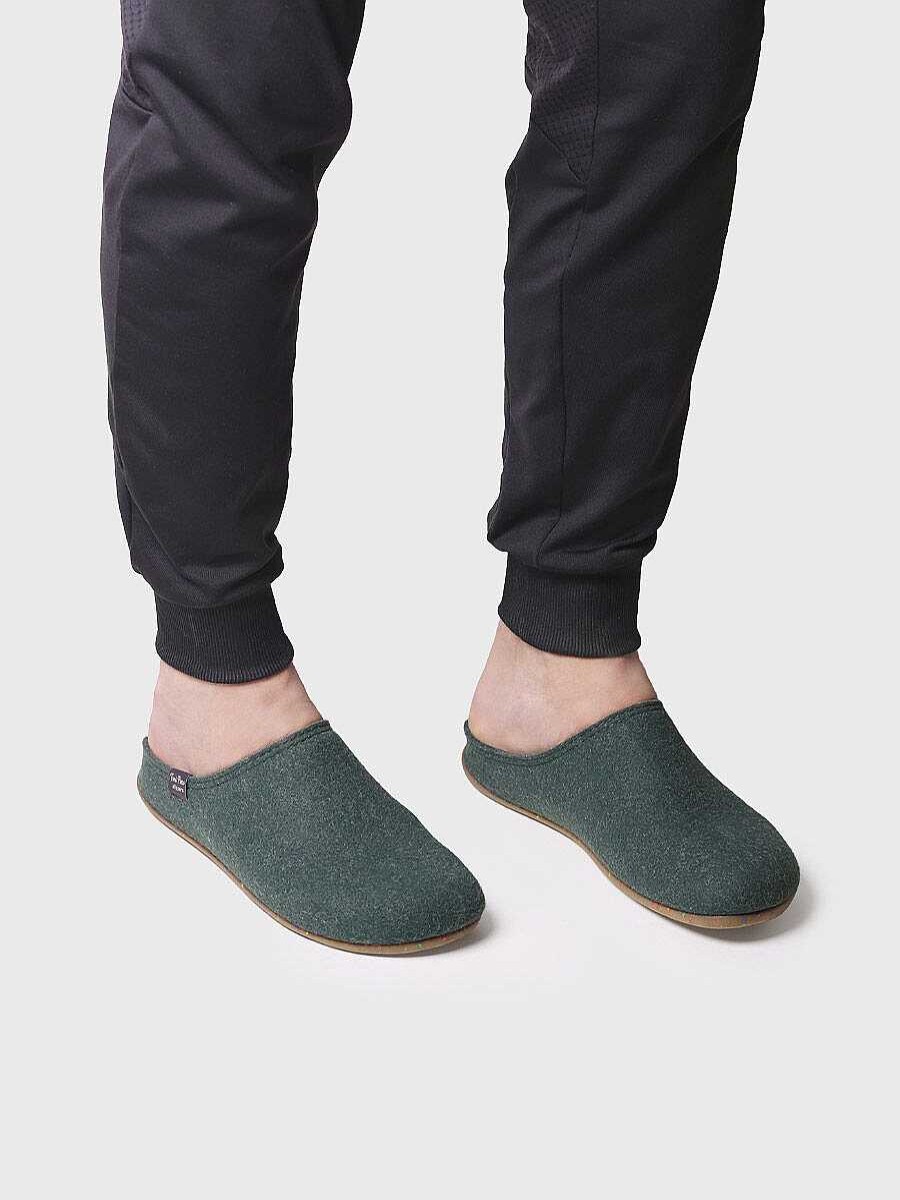 Hombre Toni Pons | Zapatilla De Casa Tipo Zueco Para Hombre En Fieltro Reciclado En Caqui - Neo-Fr