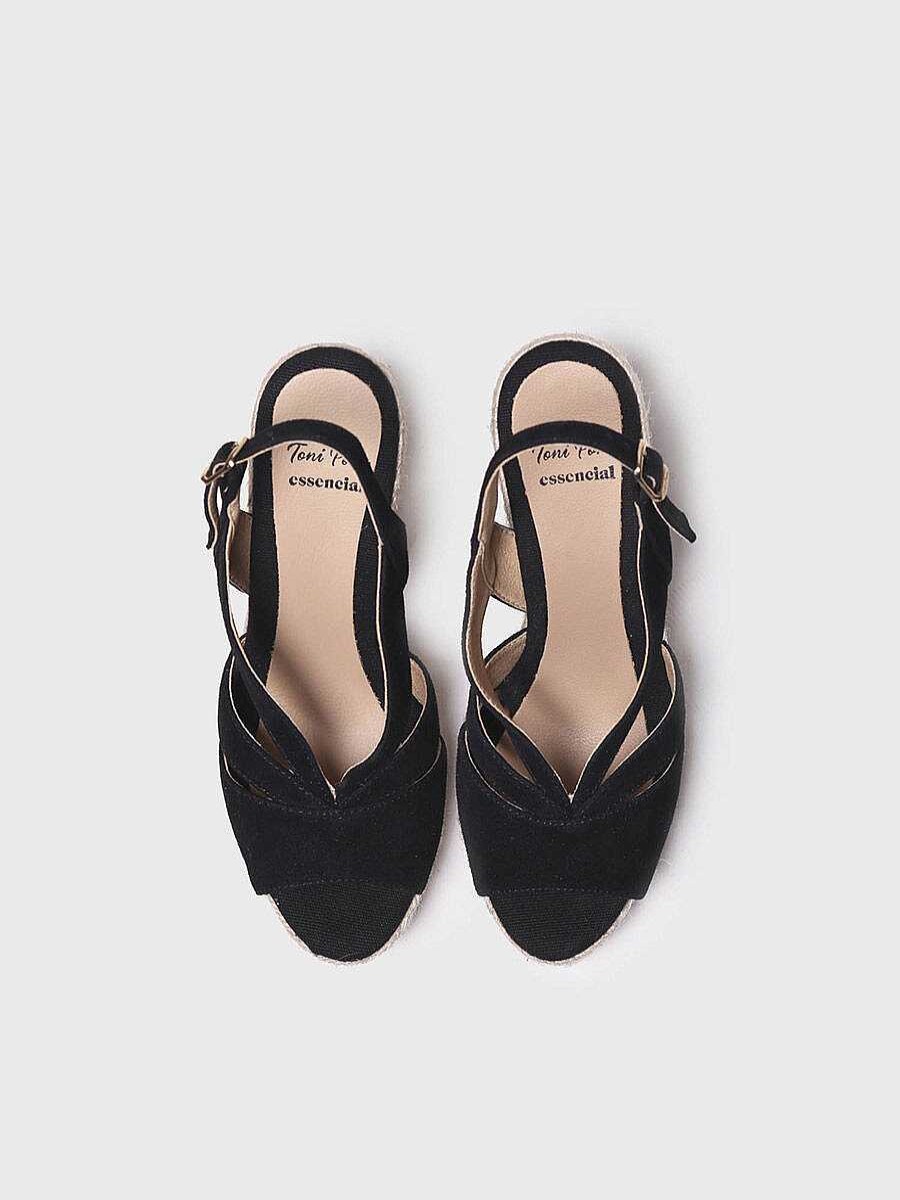 Mujer Toni Pons | Sandalia De Cuna Alta En Color Negro - Naomi-A