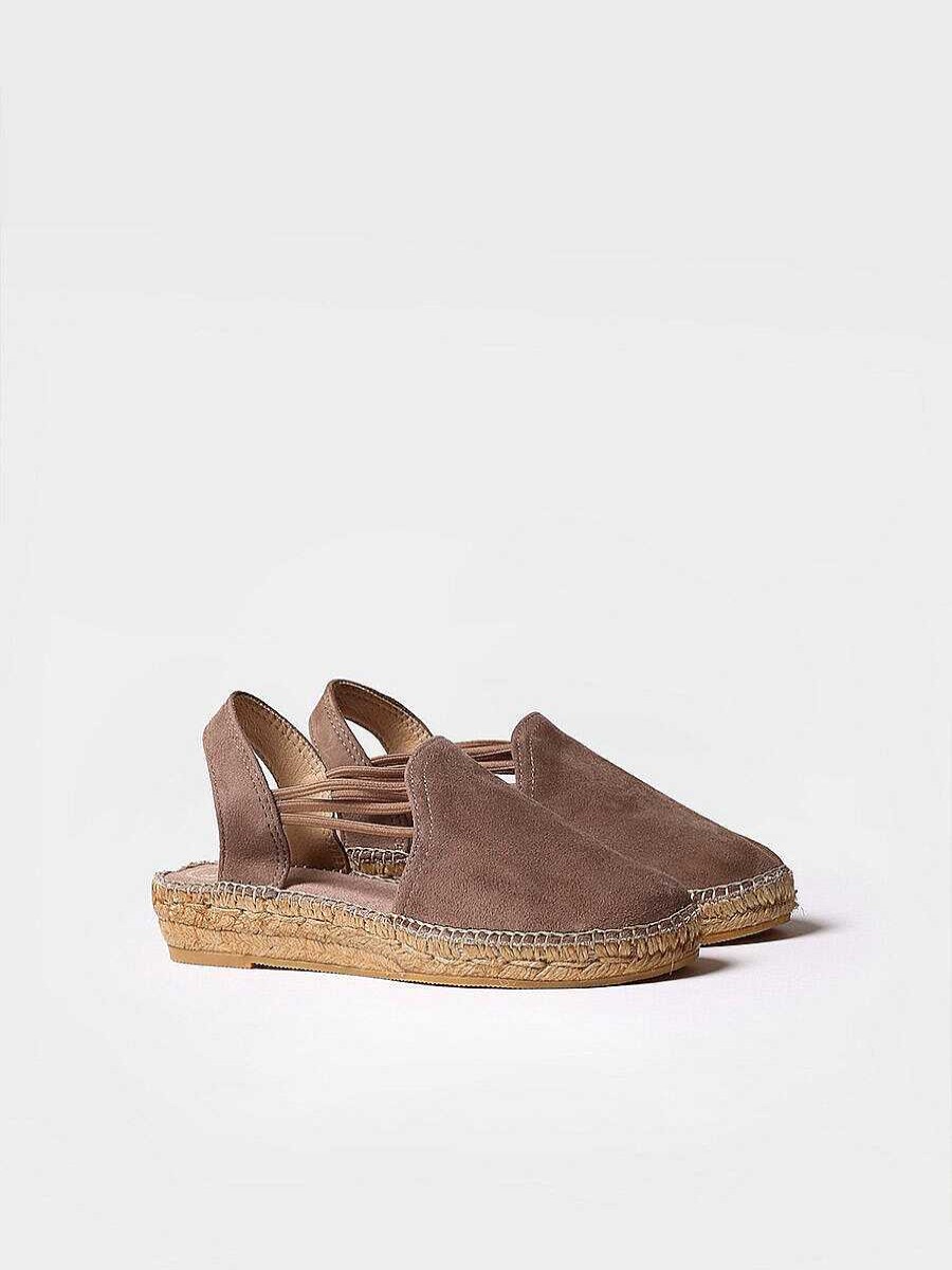 Mujer Toni Pons | Alpargatas Con Tiras Elasticas En Color Taupe - Nuria