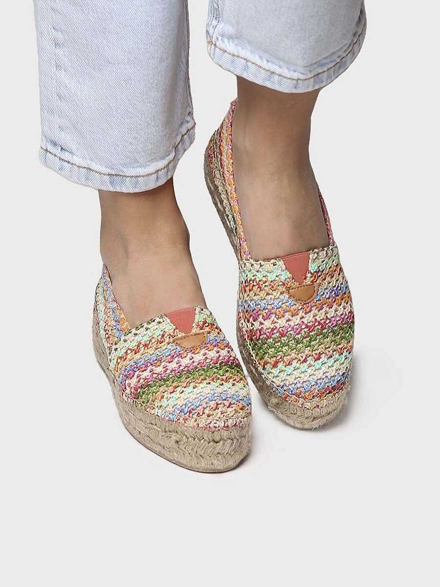 Mujer Toni Pons | Alpargata Plana De Mujer En Yute Multicolor - Arlet-Nz