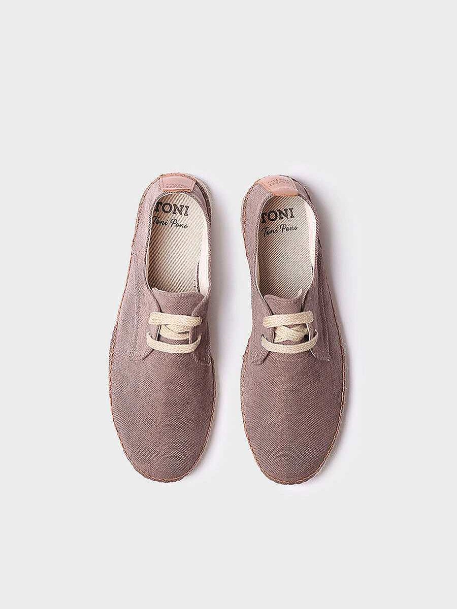 Hombre Toni Pons | Alpargata De Hombre Con Cordones En Color Marron - Dixon