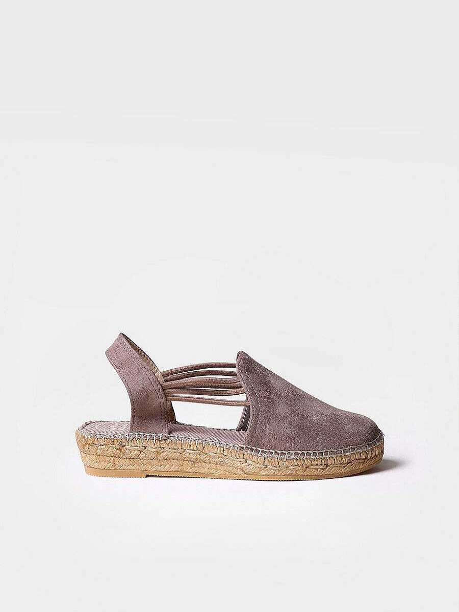 Mujer Toni Pons | Alpargatas Con Tiras Elasticas En Color Taupe - Nuria
