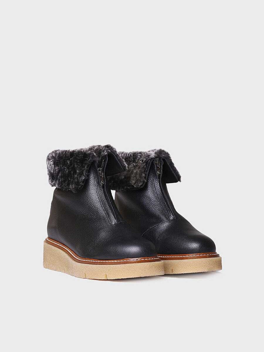 Mujer Toni Pons | Botin Para Mujer En Piel En Negro - Nanda-Po