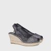 Mujer Toni Pons | Alpargata Estilo Peep Toe En Color Negro - Bea-Ik